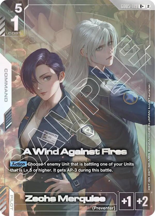 Image for A Wind Against Fires (R+) - Gundam Card Game