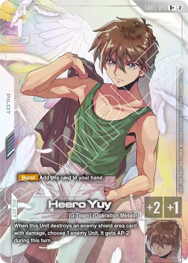 Image for Heero Yuy (R+) - Gundam Card Game