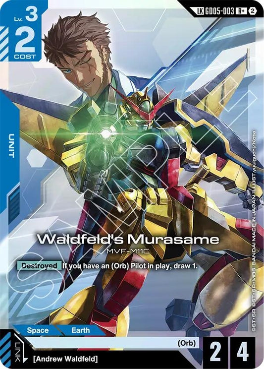 Image for Waldfeld's Murasame (R+) (Link Rare) - Gundam Card Game