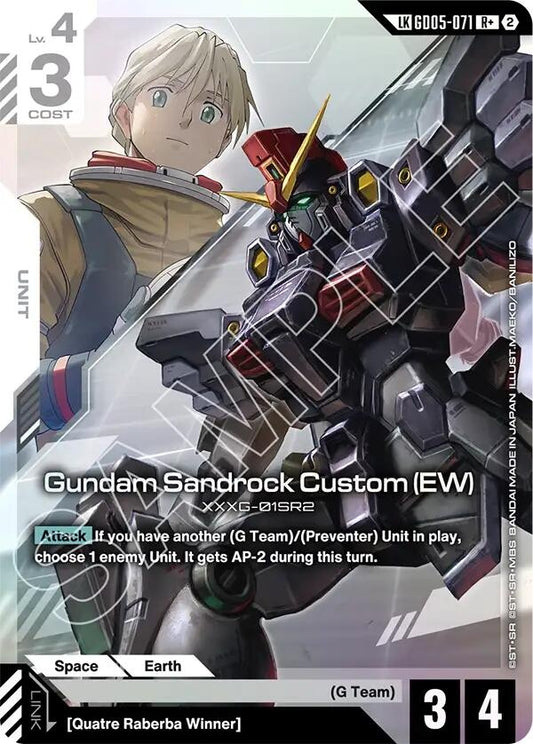 Image for Gundam Sandrock Custom (EW) (R+) (Link Rare) - Gundam Card Game