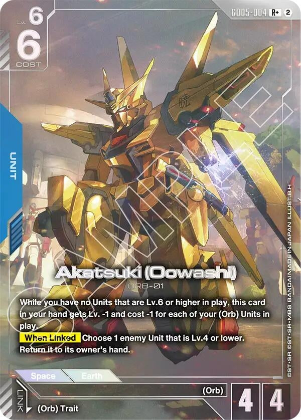 Image for Akatsuki (Oowashi) (R+) - Gundam Card Game