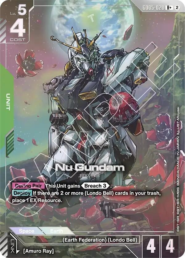 Image for Nu Gundam (R+) - Gundam Card Game