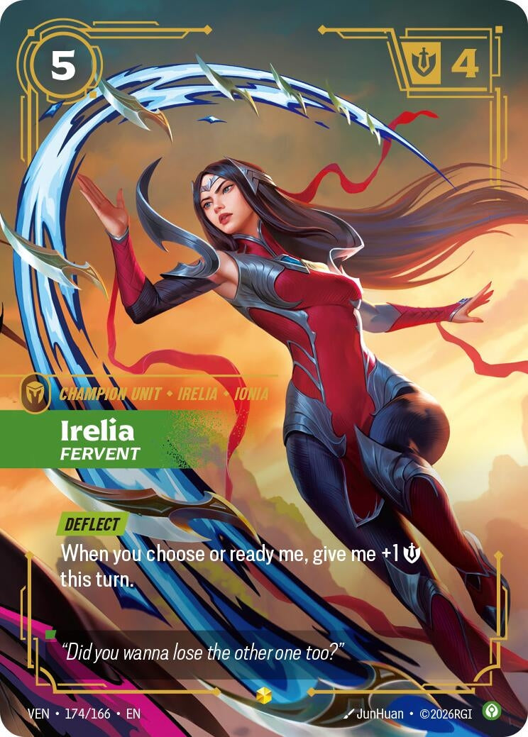 Image for Irelia, Fervent (Overnumbered) - Riftbound: League of Legends Trading Card Game