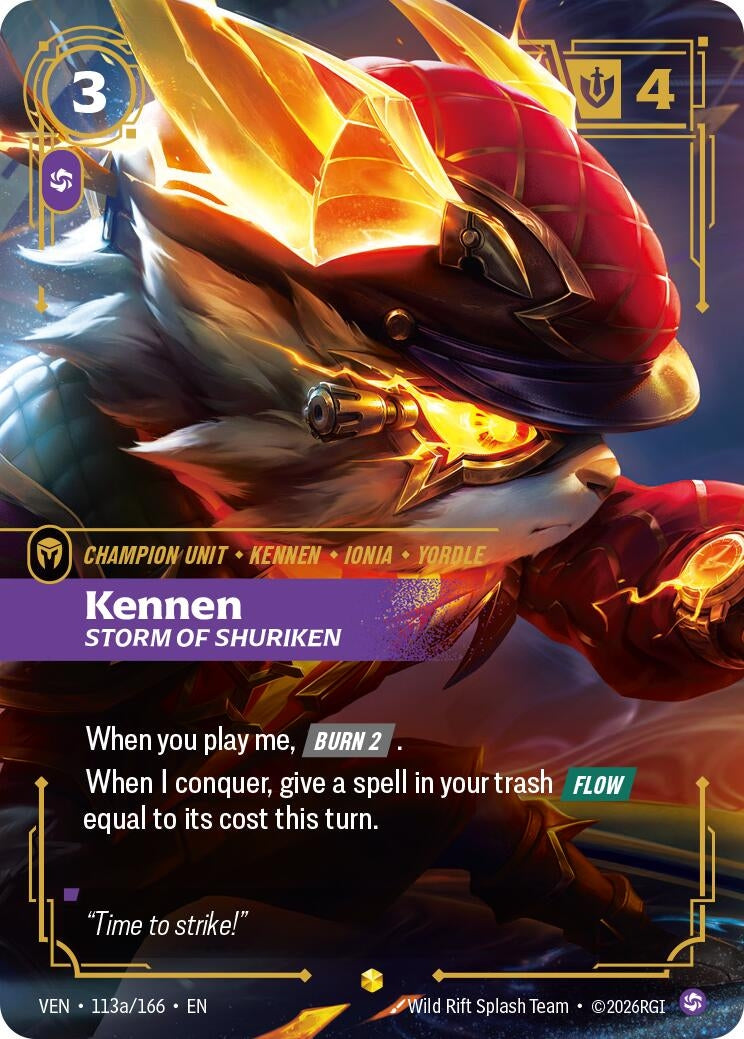 Image for Kennen, Storm of Shuriken (Alternate Art) - Riftbound: League of Legends Trading Card Game