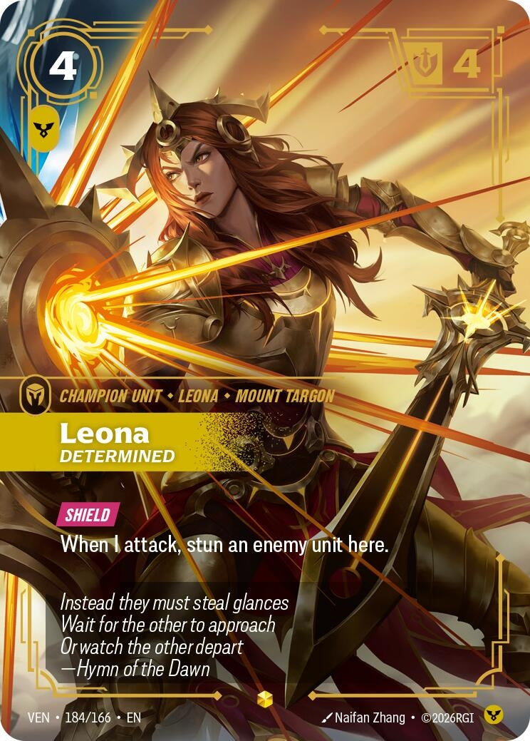 Image for Leona, Determined (Overnumbered) - Riftbound: League of Legends Trading Card Game
