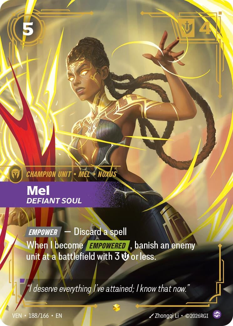 Image for Mel, Defiant Soul (Overnumbered) - Riftbound: League of Legends Trading Card Game