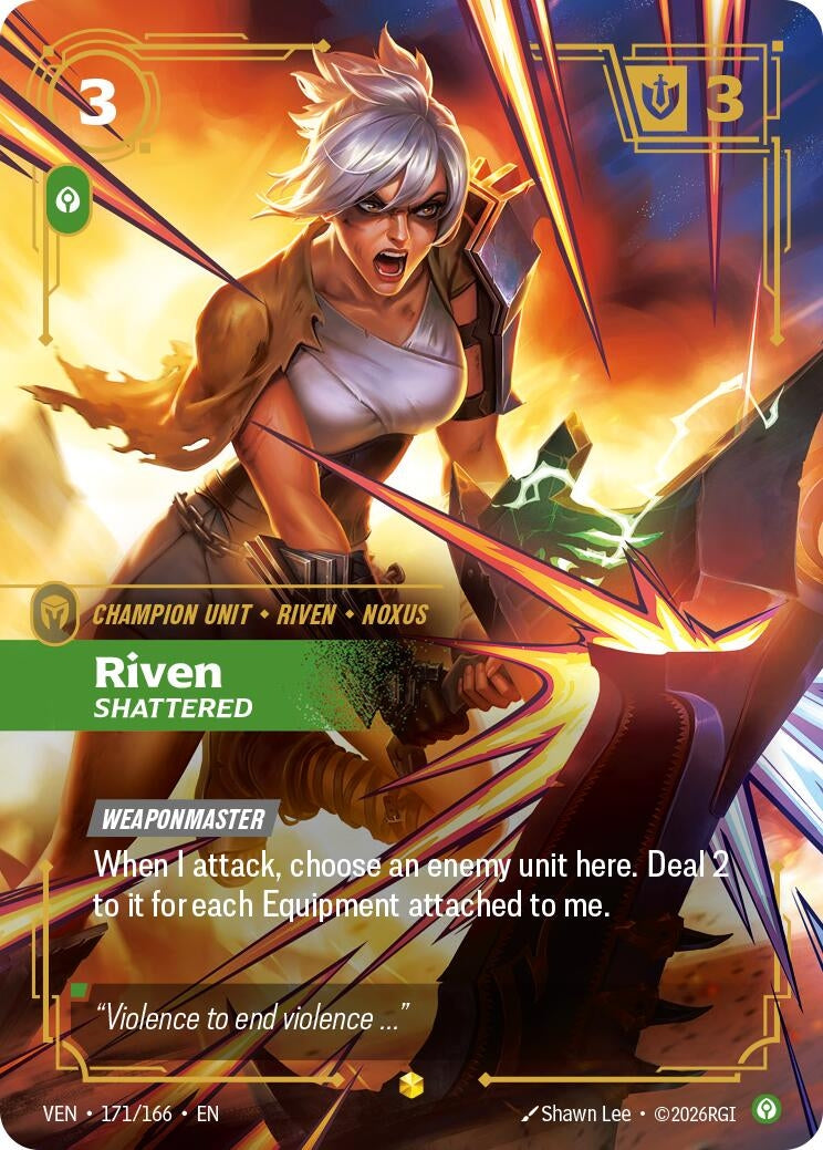Image for Riven, Shattered (Overnumbered) - Riftbound: League of Legends Trading Card Game