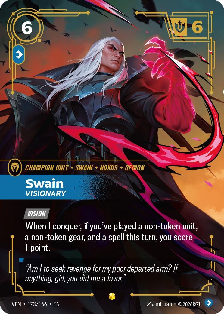 Image for Swain, Visionary (Overnumbered) - Riftbound: League of Legends Trading Card Game