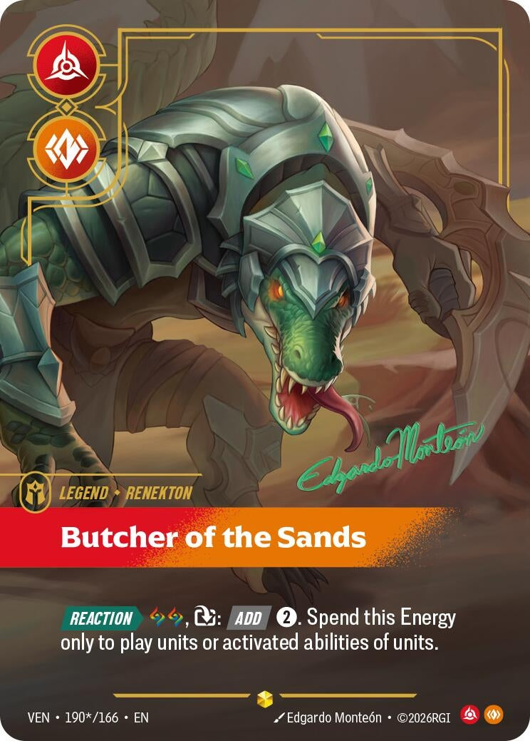 Image for Renekton, Butcher of the Sands (Signature) - Riftbound: League of Legends Trading Card Game