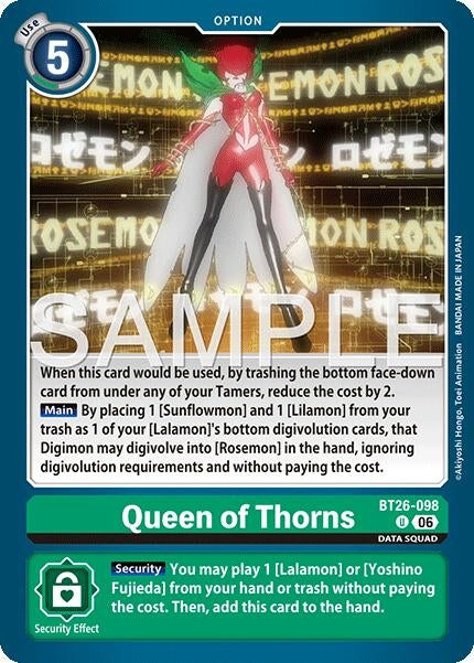 Image for Queen of Thorns - Digimon Card Game