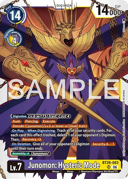 Image for Junomon: Hysteric Mode - Digimon Card Game