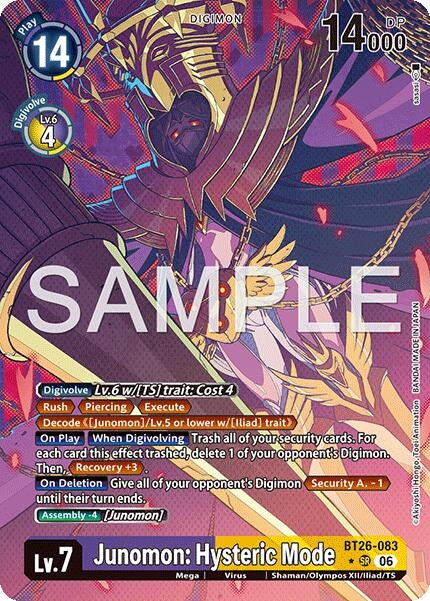 Image for Junomon: Hysteric Mode (Alternate Art) - Digimon Card Game