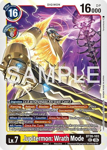 Image for Jupitermon: Wrath Mode - Digimon Card Game
