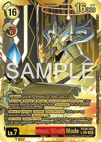 Image for Jupitermon: Wrath Mode (Rare Pull) - Digimon Card Game
