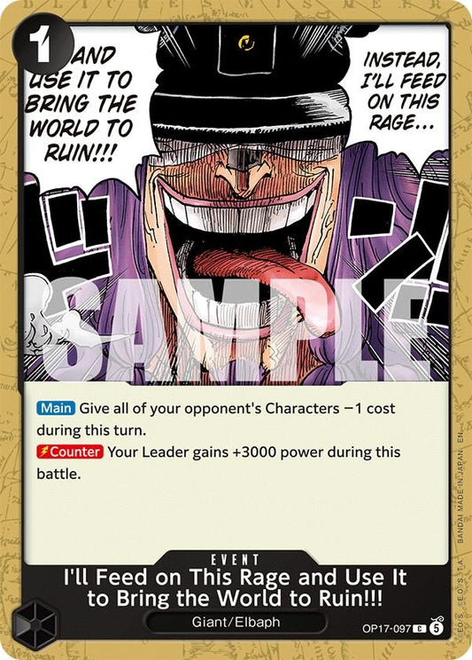 Image for I'll Feed on This Rage and Use It to Bring the World to Ruin!!! - One Piece Card Game
