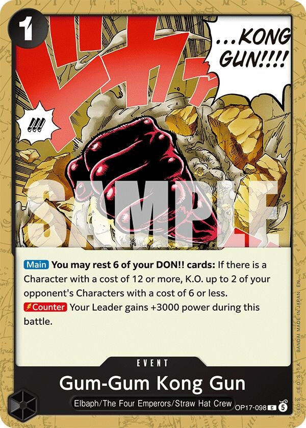 Image for Gum-Gum Kong Gun - One Piece Card Game