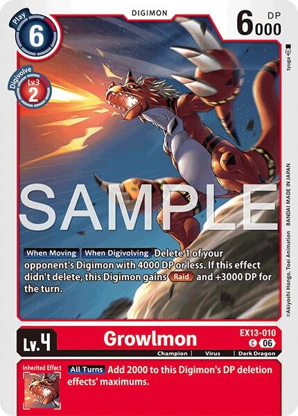 Image for Growlmon - Digimon Card Game