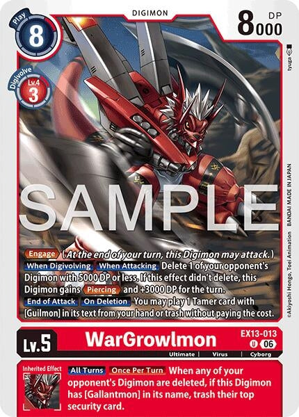 Image for WarGrowlmon - Digimon Card Game