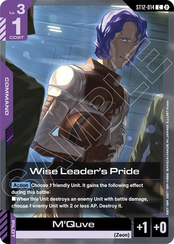 Image for Wise Leader's Pride - Gundam Card Game