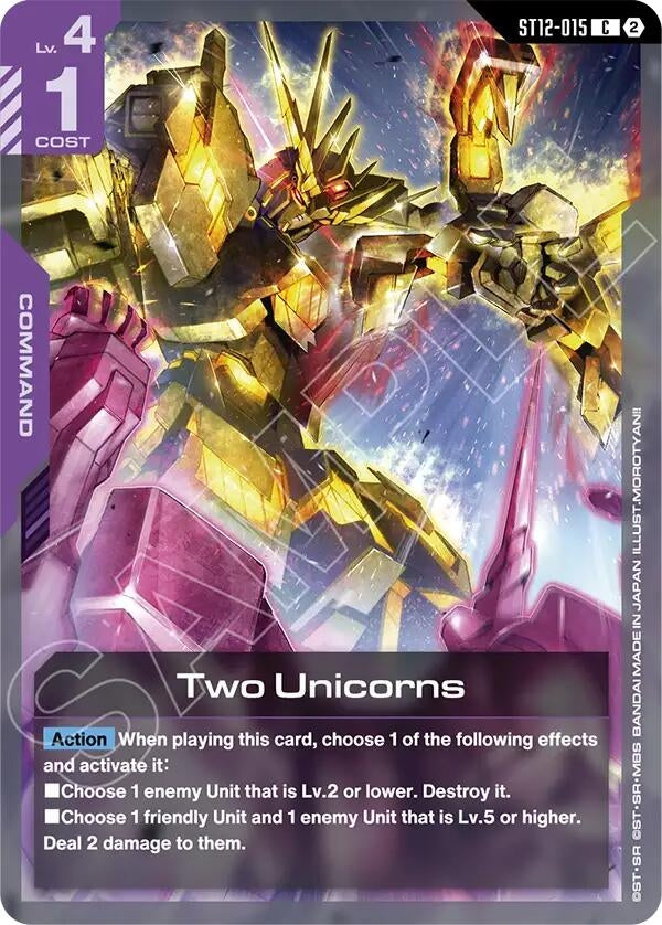 Image for Two Unicorns - Gundam Card Game