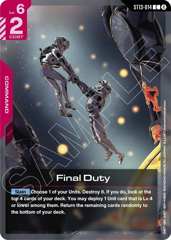 Image for Final Duty - Gundam Card Game
