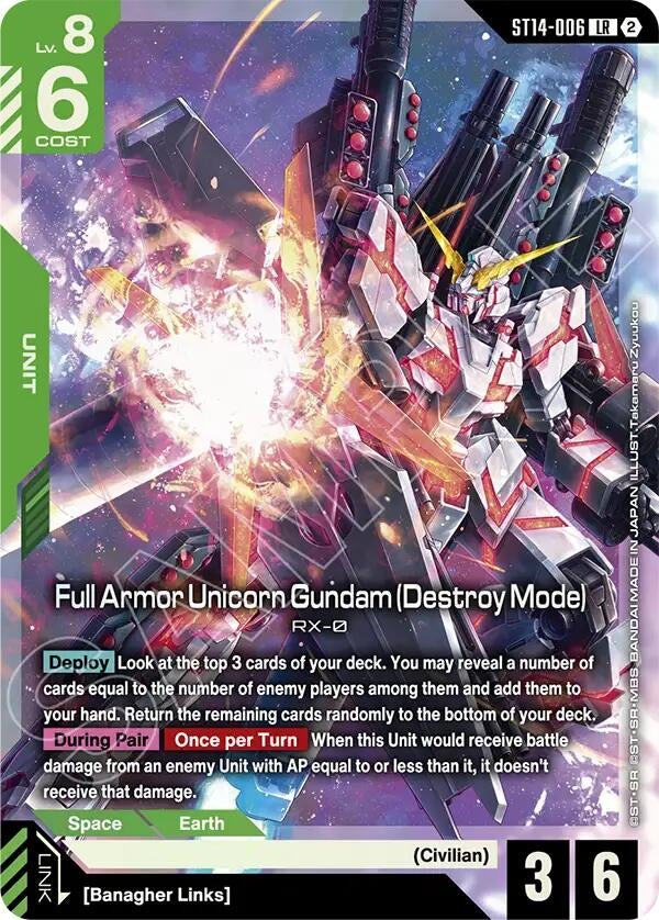 Image for Full Armor Unicorn Gundam (Destroy Mode) - Gundam Card Game