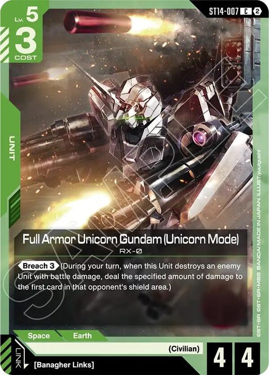 Image for Full Armor Unicorn Gundam (Unicorn Mode) - Gundam Card Game