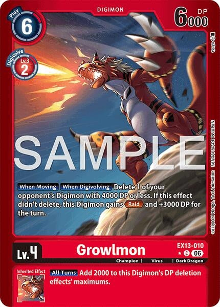 Image for Growlmon (Limited Foil) - Digimon Card Game