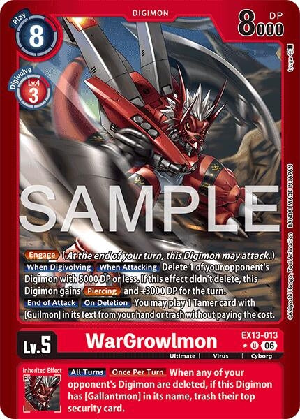 Image for WarGrowlmon (Limited Foil) - Digimon Card Game