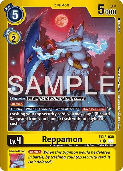 Image for Reppamon (Limited Foil) - Digimon Card Game