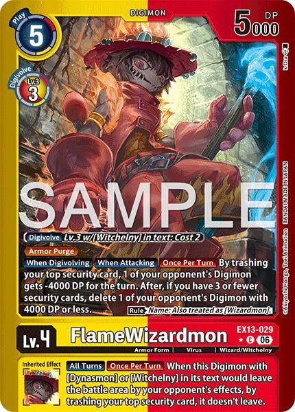Image for FlameWizardmon (Limited Foil) - Digimon Card Game