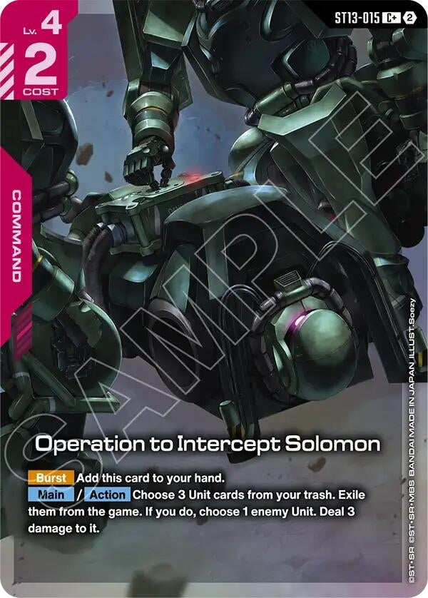 Image for Operation to Intercept Solomon (C+) - Gundam Card Game