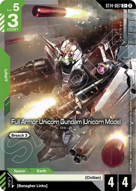 Image for Full Armor Unicorn Gundam (Unicorn Mode) (C+) - Gundam Card Game