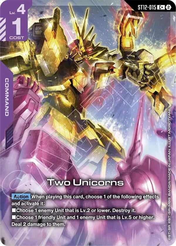 Image for Two Unicorns (C+) - Gundam Card Game