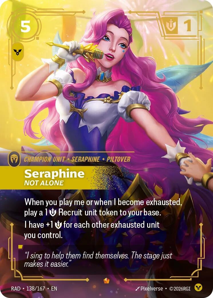 Image for Seraphine, Not Alone - Riftbound: League of Legends Trading Card Game