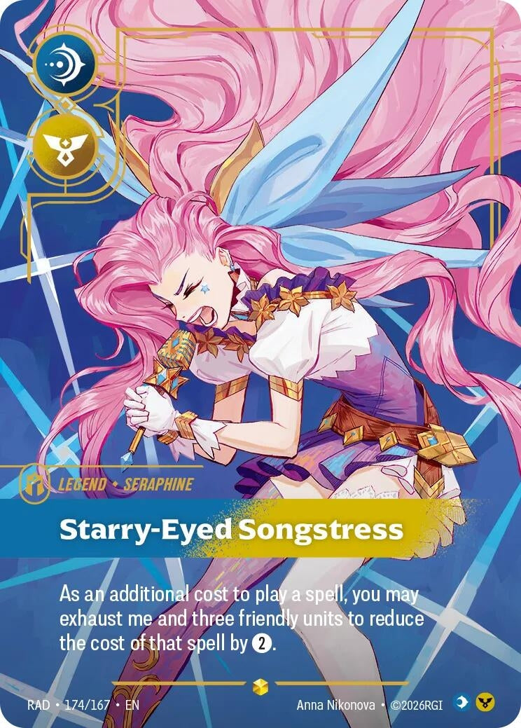 Image for Seraphine, Starry-Eyed Songstress (Overnumbered) - Riftbound: League of Legends Trading Card Game