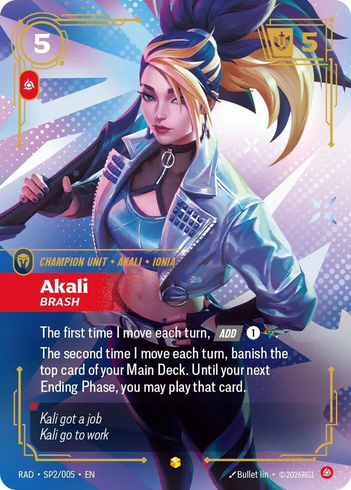 Image for Akali, Brash (K/DA Special Art Card) - Riftbound: League of Legends Trading Card Game
