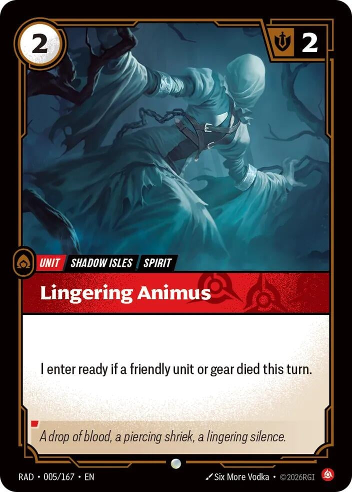 Image for Lingering Animus - Riftbound: League of Legends Trading Card Game