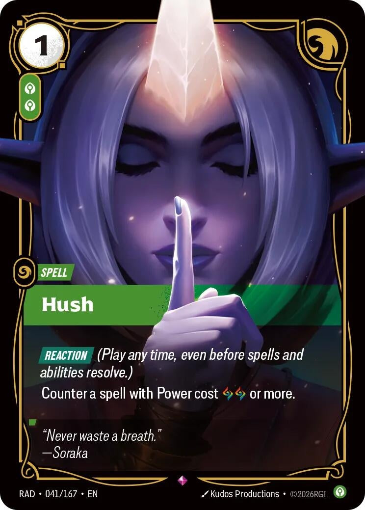 Image for Hush - Riftbound: League of Legends Trading Card Game
