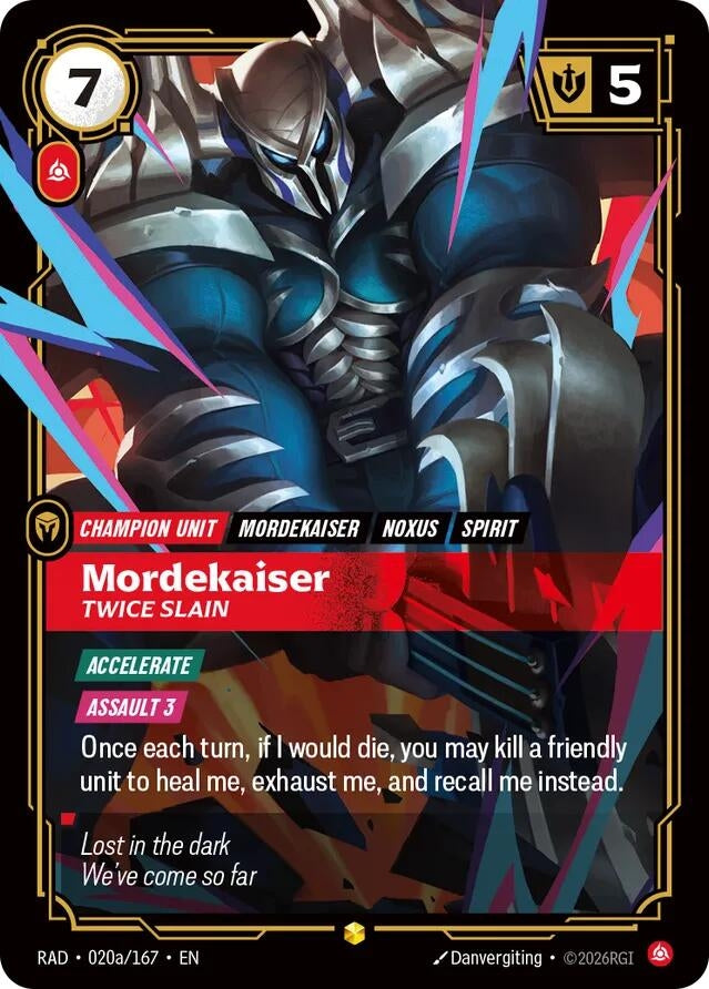 Image for Mordekaiser, Twice Slain (Alternate Art) - Riftbound: League of Legends Trading Card Game
